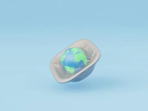 Picture of globe in plastic container Stock Illustration