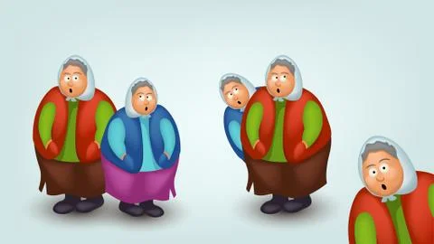 Picture of granny set Stock Illustration