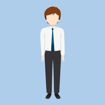 Picture of a guy on a blue background. Vector illustration. EPS 10 Stock Illustration