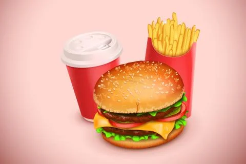 Picture of hamburger Stock Illustration