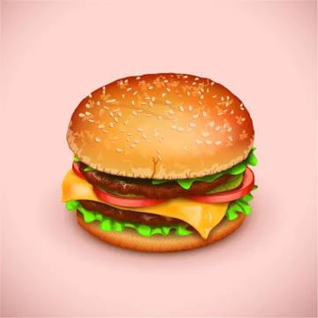 Picture of hamburger Stock Illustration