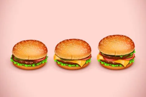 Picture of hamburger Stock Illustration