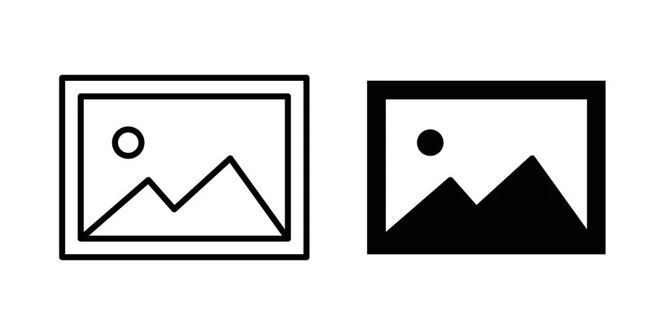 Picture icon graphic element. web icon set 库存插图