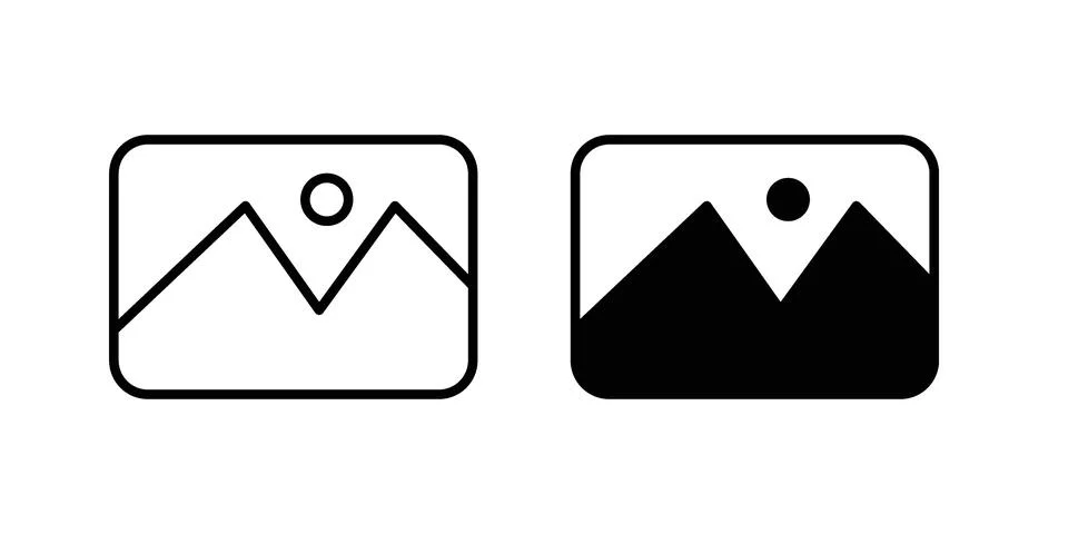 Picture icon Illustration set. Vector Eps10 for apps Stock Illustration