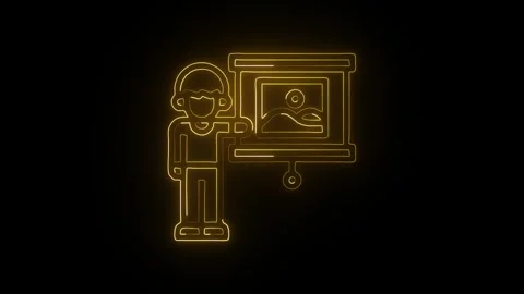 Picture Icon Isolated on Black Background Image Photo Graphic Animation Video stock 331736862
