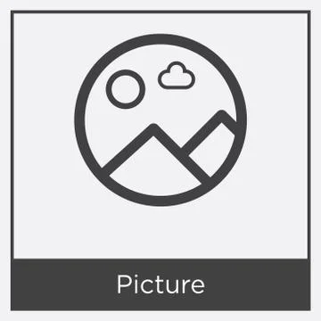 Picture icon isolated on white background Free Stock Illustration
