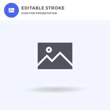 Picture icon vector, filled flat sign, solid pictogram isolated on white, log Stockillustratie