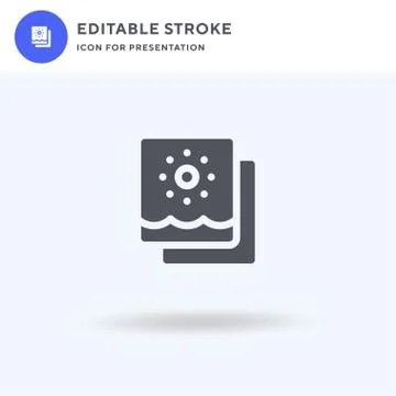 Picture icon vector, filled flat sign, solid pictogram isolated on white, log Illustrazione stock