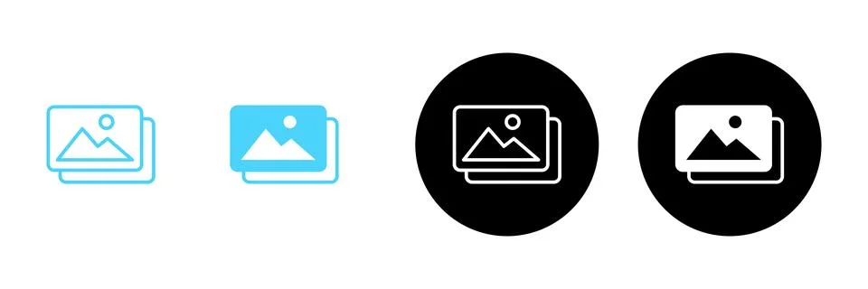 Picture icon vector. photo gallery sign and symbol. image icon Stock Illustration