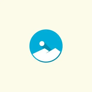 Picture image flat icon design Stock Illustration