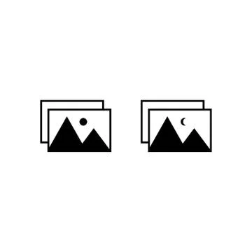 Picture, image icon in black simple design on an isolated background. EPS 10  Stock Illustration