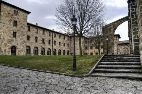 Picture inside the monastery yard Stock Photos