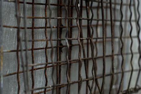 This is a picture of an iron grid Stock Photos