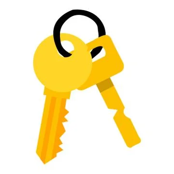 Picture of keys on a white background Stock Illustration