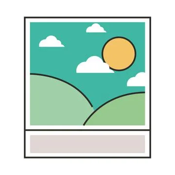 Picture landscape icon Stock Illustration
