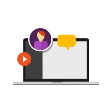 Picture of a laptop on a white background. Vector illustration. Stock Illustration