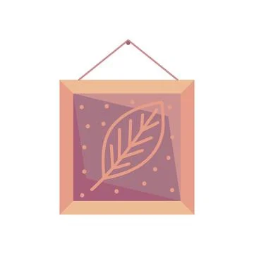 Picture with leaf Illustrazione stock