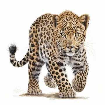Picture of a leopard Stock Illustration