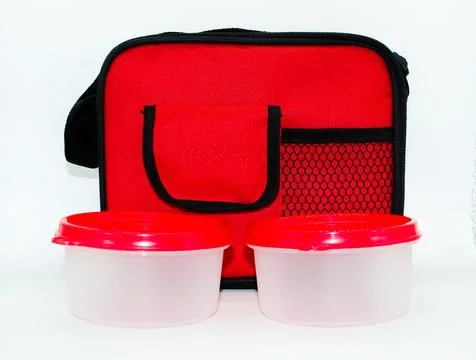 A picture of lunch box with selective focus 스톡 사진