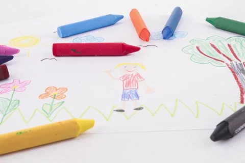 Picture made by a kid Stock Footage 271369814