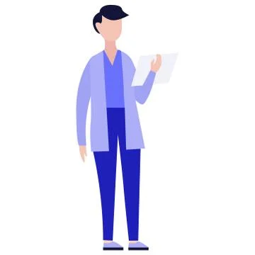 Picture of a man on a white background. Vector illustration. Stock Illustration