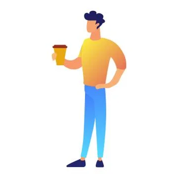 Picture of a man on a white background. Vector illustration. Stock-Illustration