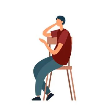 Picture of a man on a white background. Vector illustration. Illustrazione stock