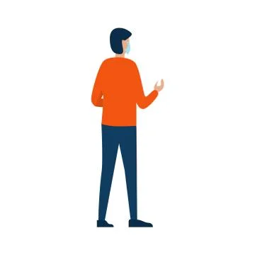 Picture of a man on a white background. Vector illustration Illustrazione stock