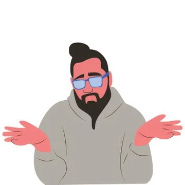 Picture of a man on a white background. Vector illustration Stock Illustration