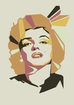 Picture of a Marilyn Monroe Stock Illustration