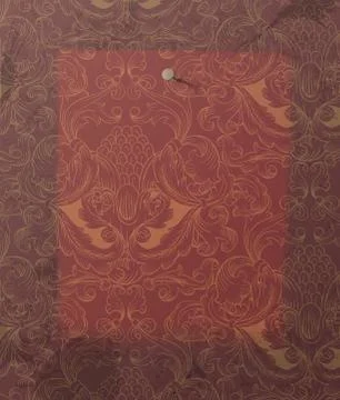 Picture mark on vintage wallpaper. vector illustration, eps10 스톡 일러스트