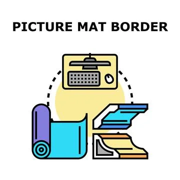 Picture mat border creating concept vector illustration イラスト素材