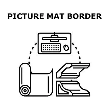 Picture mat border creating concept vector illustration Stock Illustration