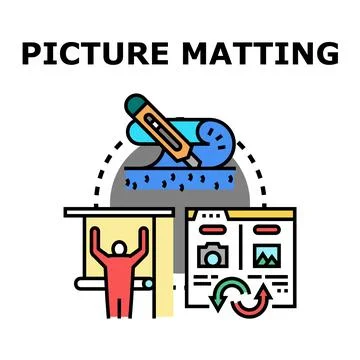 Picture matting application process icon vector concept Stockillustratie