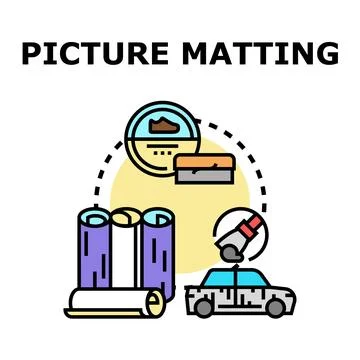 Picture matting application vector concept illustration Stock Illustration