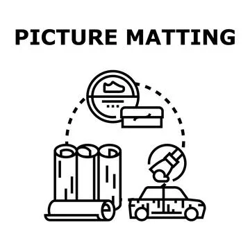 Picture matting application vector concept illustration Stock Illustration