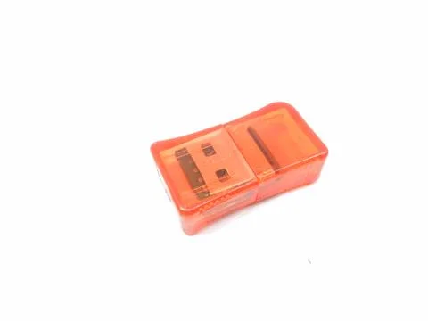 A picture of memory card reader isolated on white background Stock Photos
