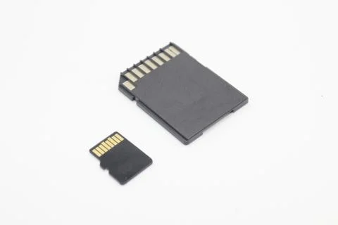 A picture of memory card on white background Stock Photos