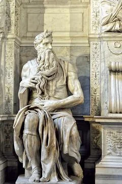 A picture of Moses statue Stock Photos