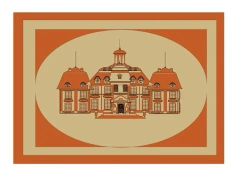 Picture of the old castle. vector Stock Illustration