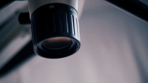 Picture of an operating microscope in a laboratory. Medical Optical Device Stock Footage 104773519