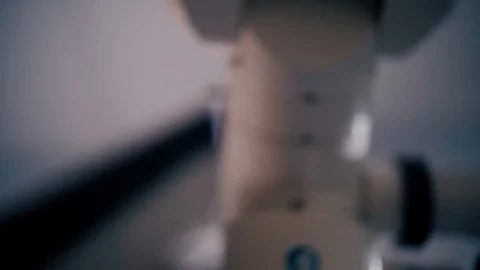 Picture of an operating microscope in a laboratory. Medical Optical Device Stock Footage 104773592
