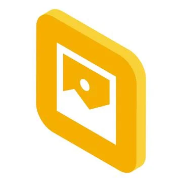 Picture operating system icon, isometric style Illustrazione stock