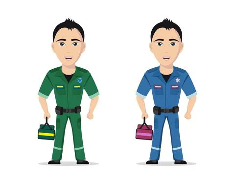 Picture of a paramedic Stock Illustration