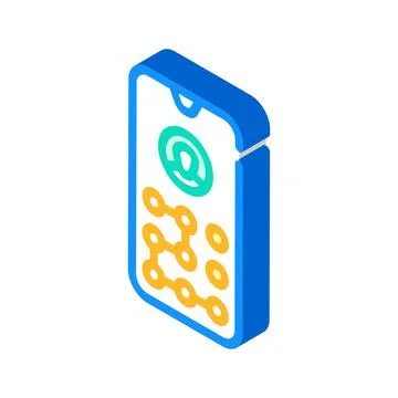 Picture password isometric icon vector illustration sign Stockillustratie