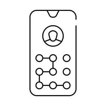 Picture password line icon vector illustration line Stockillustratie