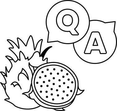 A picture of a pineapple with a Q and A on it Stock Illustration