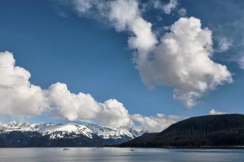 Picture point with clouds Stock Photos