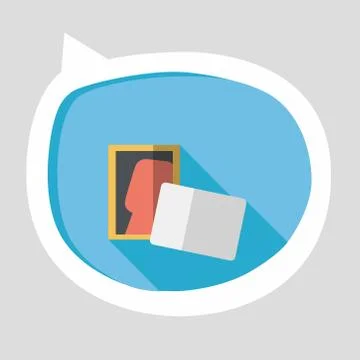 Picture of a postcard on a gray background. Vector illustration. EPS 10 Stock Illustration