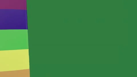 Picture of rainbow flag on colored multi - red blue stripe green blue yellow Vidéo 336971479